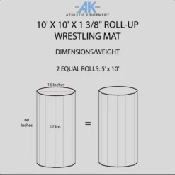AK Athletic Equipment 10' X 10' X 1 3/8" Roll-Up Wrestling Mat 23 AK Athletic Equipment 10' X 10' X 1 3/8" Roll-Up Wrestling Mat -Wrestling Mat Shop 10x10WRESTLINGMATDIMENSIONSINFOGRAPHIC c09b9819 02ca 42fc b20f 9c5936533355