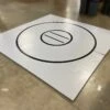 AK Athletic Equipment Clearance 10' X 10' X 1 3/8" Roll-Up Wrestling Mat Grey With Black Circles
