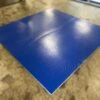 AK Athletic Equipment Clearance 8' X 8' X 1 3/8" Roll-Up Wrestling Mat Blue Vinyl Flaw