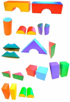 AK Athletic Equipment Soft Play 21-Piece Block Set 5 AK Athletic Equipment Soft Play 21-Piece Block Set -Wrestling Mat Shop 21 PIECES OF BLOCK SET