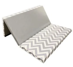 AK Athletic Equipment Chevron Zigzag 4' X 6' X 2" Intermediate Level Folding Gymnastics Mat -Wrestling Mat Shop 462 gray and white chevron