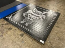 AK Athletic Equipment Clearance 8' X 8' X 1 3/8" Samurai Roll-Up Wrestling Mat Logo Vinyl Flaw