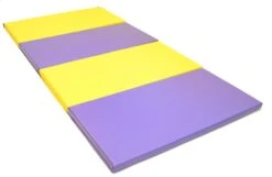 AK Athletic Equipment Folding 4' X 8' X 2" Gymnastics Mat Intermediate Level -Wrestling Mat Shop FLAT 482 PURPLE YELLOW 132a4a0e 33df 44d0 9111 971303ea4422