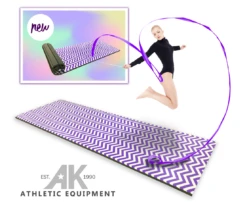 AK Athletic Equipment Roll Up Chevron Zigzag 4' X 12' X 1 3/8" Advanced Level Gymnastics Mat