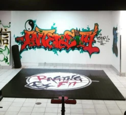 AK Athletic Equipment Your Design Digitally Printed 12' X 12' Roll Up Light Weight Wrestling Mat