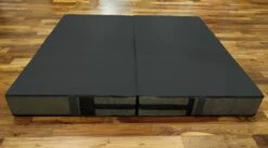 AK Athletic Equipment Aerial Arts Bi-Fold Landing Mat 6' X 6' X 8" -Wrestling Mat Shop black arial arts mat