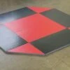 AK Athletic Equipment 8' X 8' Remnant Octagon Wrestling Mat Black And Red Vinyl
