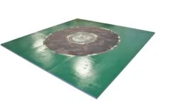 AK Athletic Equipment Your Design Digitally Printed 12' X 12' Roll Up Light Weight Wrestling Mat -Wrestling Mat Shop camo mat flat