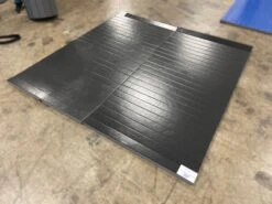AK Athletic Equipment Clearance 8' X 8' X 1 3/8" Roll-Up Wrestling Mat Black Vinyl Flaw