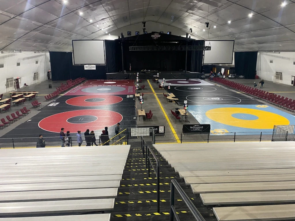AK Athletic Equipment 42' X 42' X 1 3/8" Roll-Up Wrestling Mat 6 AK Athletic Equipment 42' X 42' X 1 3/8" Roll-Up Wrestling Mat - Image 6