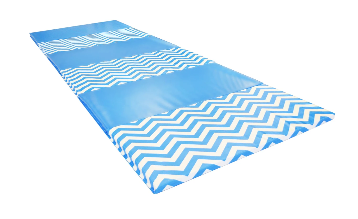 AK Athletic Equipment Chevron Zigzag 4' X 12' X 1 3/8" Advanced Level Folding Gymnastics Mat 2 AK Athletic Equipment Chevron Zigzag 4' X 12' X 1 3/8" Advanced Level Folding Gymnastics Mat - Image 2