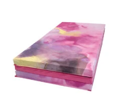 AK Athletic Equipment Pink Watercolor 4' X 6' X 2" Intermediate Level Folding Gymnastics Mat -Wrestling Mat Shop folded 462 watercolor mat