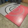 AK Athletic Equipment Clearance 8' X 8' X 1 3/8" Roll-Up Wrestling Mat Maroon And Gray