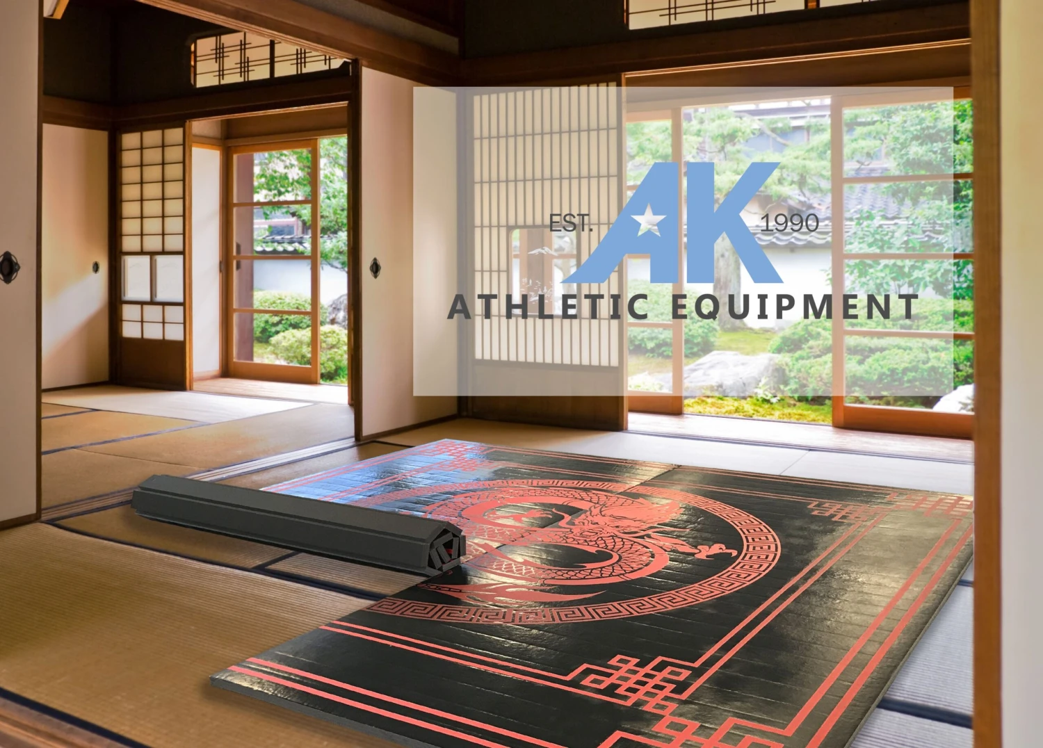AK Athletic Equipment Dragon Digitally Printed 8' X 8' X 1 3/8" Roll-Up MMA Grappling Mat 1 AK Athletic Equipment Dragon Digitally Printed 8' X 8' X 1 3/8" Roll-Up MMA Grappling Mat