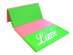 AK Athletic Equipment Folding 4' X 8' X 2" Gymnastics Mat Intermediate Level -Wrestling Mat Shop name PARTIALLY FOLDED PINK LIME 482 1024x1024 70042961 4868 421c bb16 d7dbd0a9d7f2