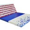 AK Athletic Equipment Red White And Blue Allstar 4' X 8' X 2" Intermediate Level Folding Gymnastics Mat
