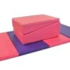AK Athletic Equipment 4' X 8' X 2" Pink Purple Gymnastics Folding Mat And Pink Incline Combo