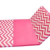AK Athletic Equipment Chevron Zigzag 4' X 8' X 1 3/8" Advanced Level Folding Gymnastics Mat Pink And White
