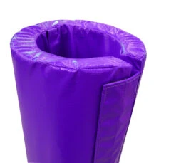 AK Athletic Equipment 4' Tall Pole Pad, 2" Diameter Flap Closure Attached -Wrestling Mat Shop post pad close up purple