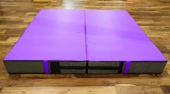 AK Athletic Equipment Aerial Arts Bi-Fold Landing Mat 6' X 6' X 8" -Wrestling Mat Shop purple aerial arts mat