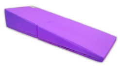 AK Athletic Equipment 29"x 72"x14" Folding Triangle Incline Wedge Mat -Wrestling Mat Shop purple incline