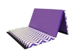 AK Athletic Equipment Chevron Zigzag 4' X 6' X 2" Intermediate Level Folding Gymnastics Mat -Wrestling Mat Shop purple white chevron 462 gymnastics mat a244f326 efe4 4e55 8fe9 fa29afcb87f5