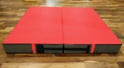 AK Athletic Equipment Aerial Arts Bi-Fold Landing Mat 6' X 6' X 8" -Wrestling Mat Shop red aerial arts mat